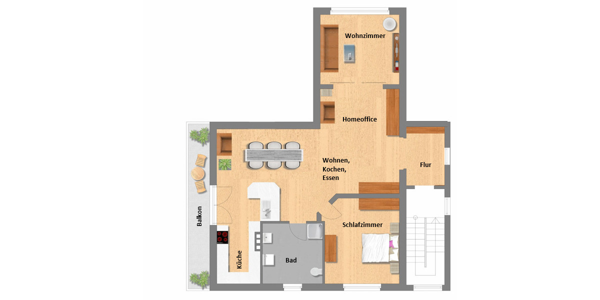 Etagenwohnung Berlin Mahlsdorf - 3 Zimmer, 87 m&sup2;, 349.000&euro; | Angebot:25700330