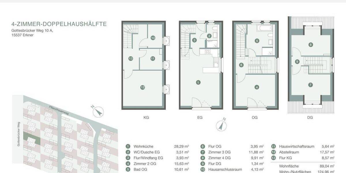 Doppelhaushälfte Erkner Hohenbinde - 4 Zimmer, 125 m&sup2;, 469.000&euro; | Angebot:26109254