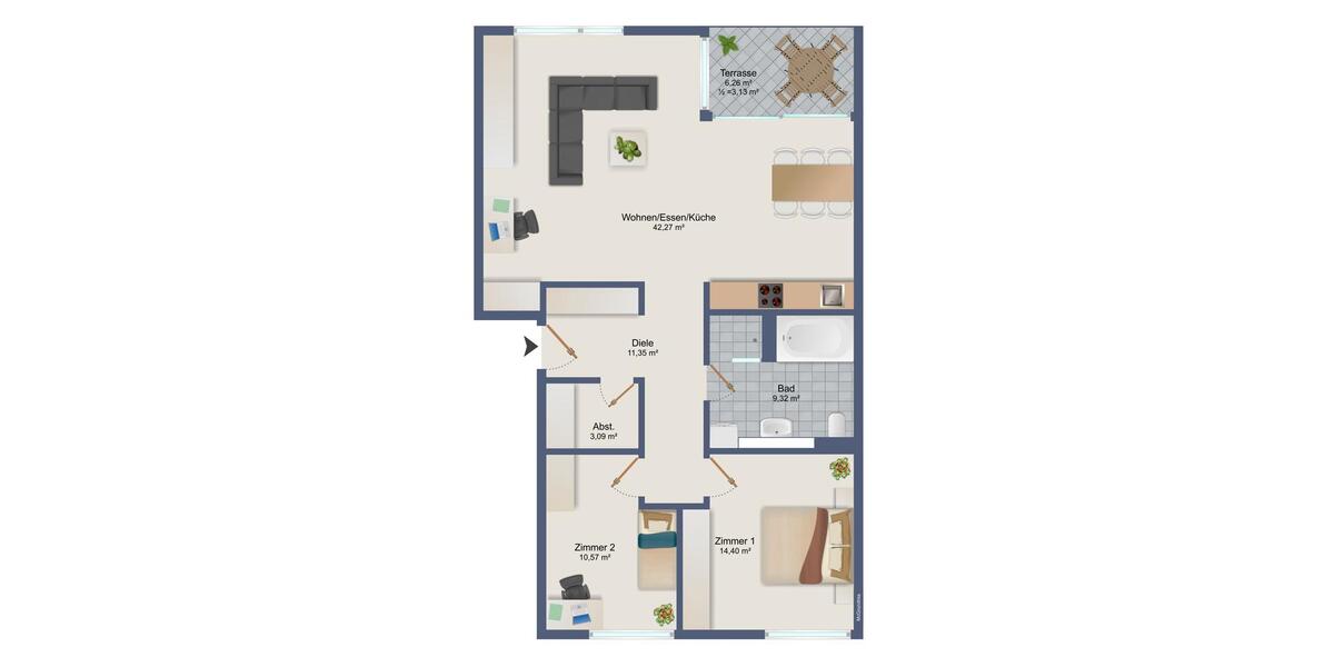 Etagenwohnung Wildau - 3 Zimmer, 94 m&sup2;, 1.363&euro; | Angebot:24583137