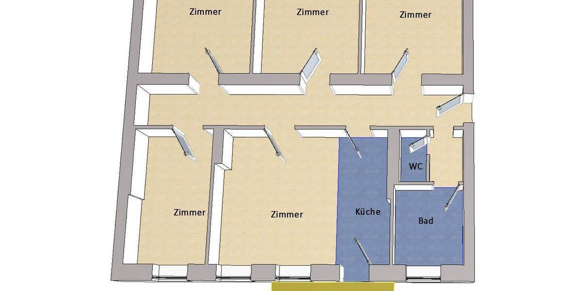 Etagenwohnung Berlin Kreuzberg - 5 Zimmer, 133 m&sup2;, 749.000&euro; | Angebot:26583064