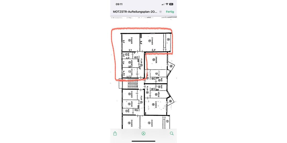 Etagenwohnung Berlin Tempelhof-Schöneberg - 3 Zimmer, 72 m&sup2;, 1.080&euro; | Angebot:25910478