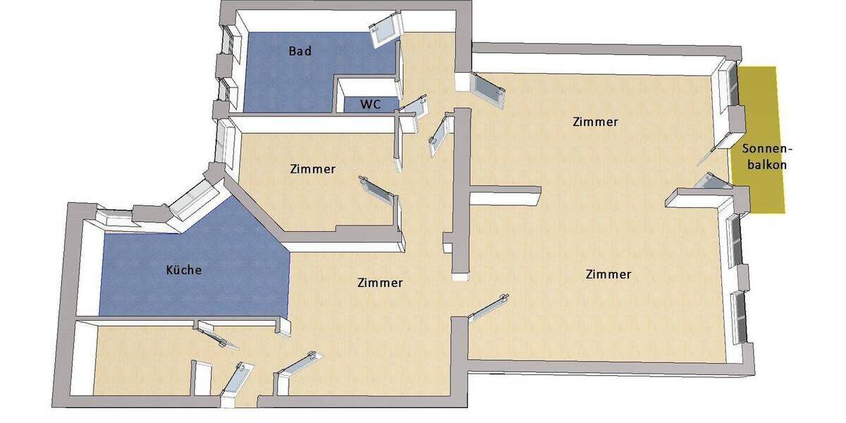 Etagenwohnung Berlin Friedenau - 4 Zimmer, 93 m&sup2;, 450.000&euro; | Angebot:26672069