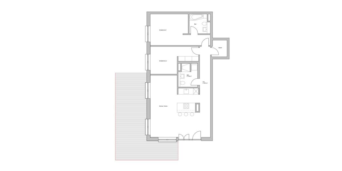 Erdgeschoßwohnung Berlin Neukölln - 3 Zimmer, 119 m&sup2;, 2.832&euro; | Angebot:24398421