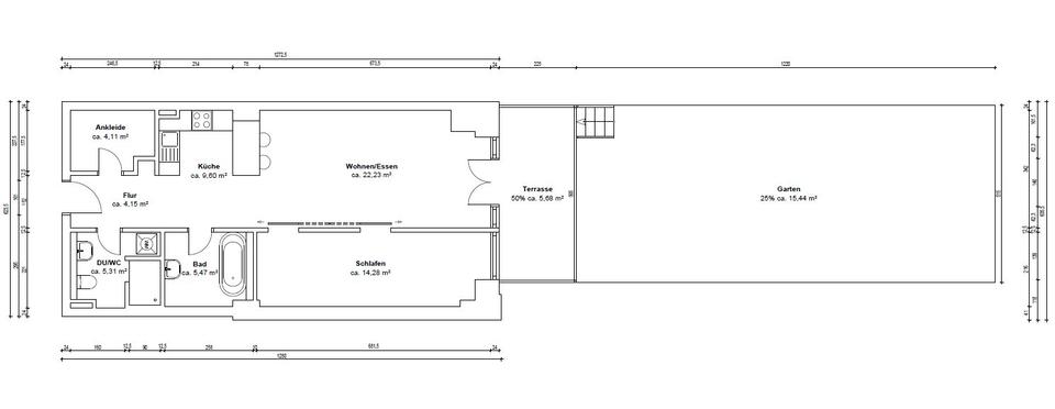 Erdgeschoßwohnung Berlin Friedrichshain-Kreuzberg - 2.5 Zimmer, 71 m&sup2;, 699.000&euro; | Angebot:26503196