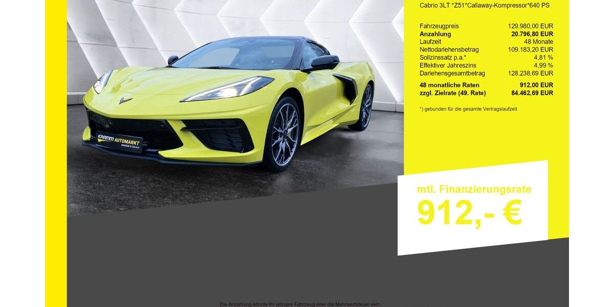 Corvette C8 2.743 km 129.980 &euro; Berlin-Französisch Buchholz 13127