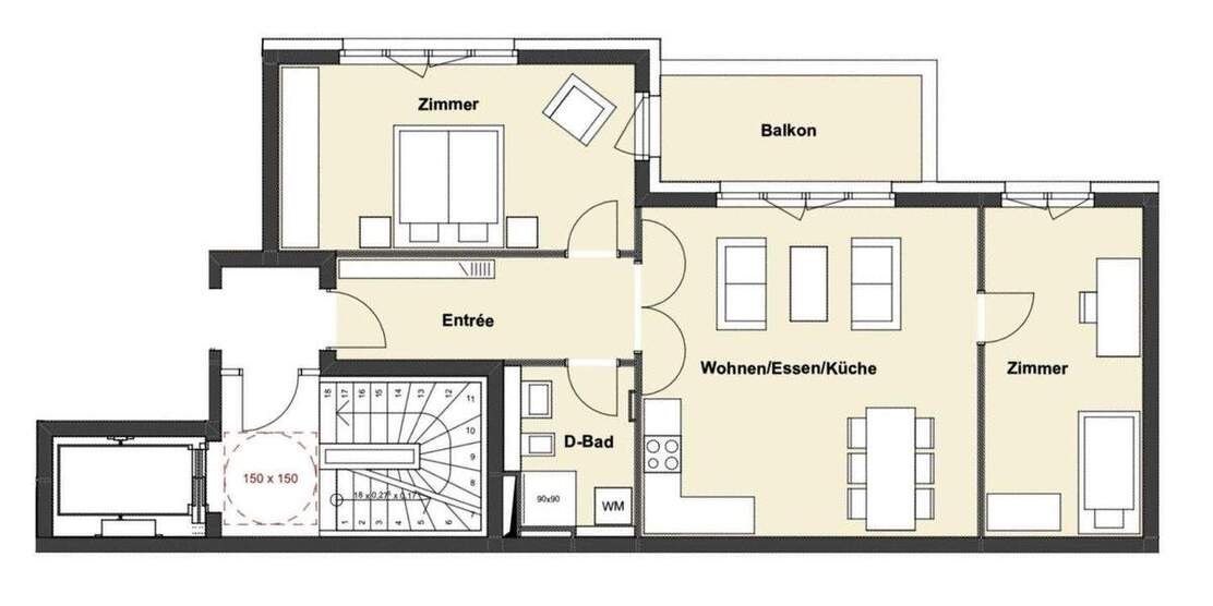 Erstbezug: Neubauwohnung im ruhigen Gartenhaus 3 zimmer