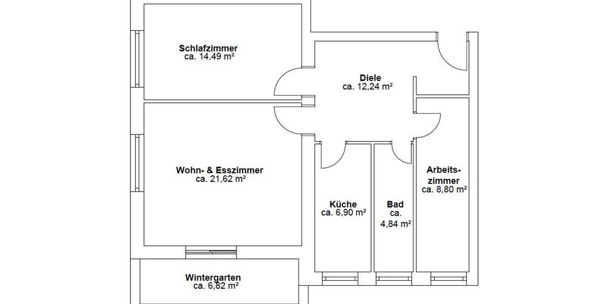 Etagenwohnung Berlin Schmargendorf - 3 Zimmer, 75 m&sup2;, 365.000&euro; | Angebot:26700129