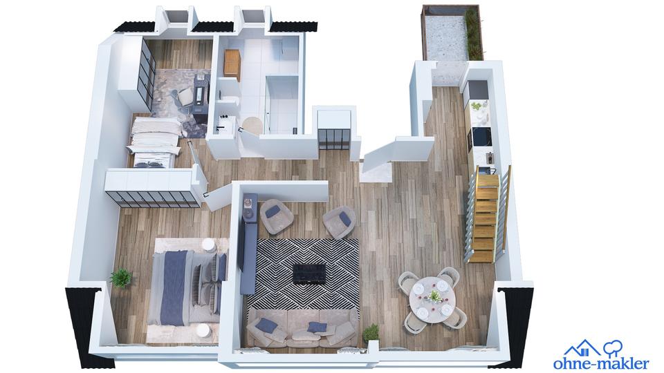 Etagenwohnung Hennigsdorf - 3 Zimmer, 87 m&sup2;, 1.490&euro; | Angebot:25519347