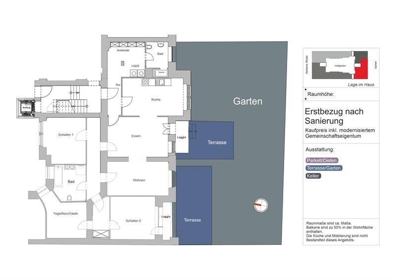 Etagenwohnung Berlin Wilmersdorf - 5 Zimmer, 160 m&sup2;, 1.245.000&euro; | Angebot:25986968