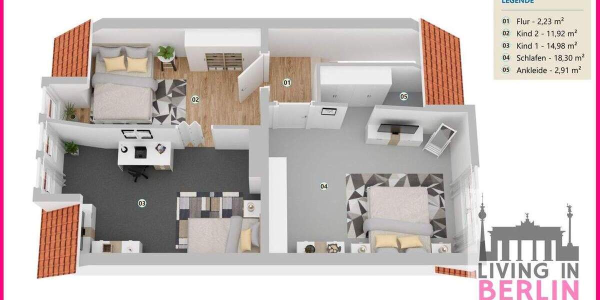 Reihenmittelhaus Berlin Alt-Hohenschönhausen - 4 Zimmer, 108 m&sup2;, 499.000&euro; | Angebot:25700682