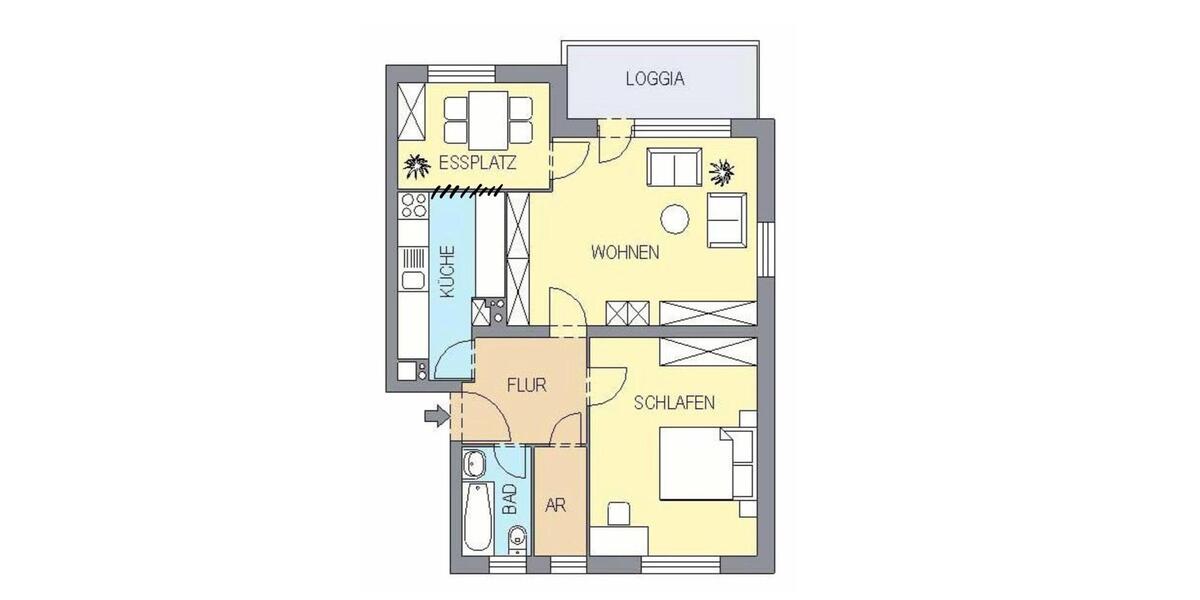 Erdgeschoßwohnung Berlin Neukölln - 2.5 Zimmer, 62 m&sup2;, 242.000&euro; | Angebot:26413758