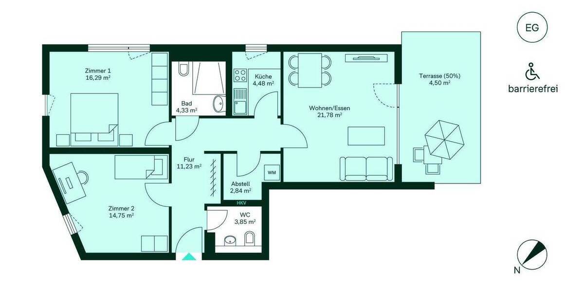 Etagenwohnung Berlin Buch - 3 Zimmer, 83 m&sup2;, 494.900&euro; | Angebot:26778439