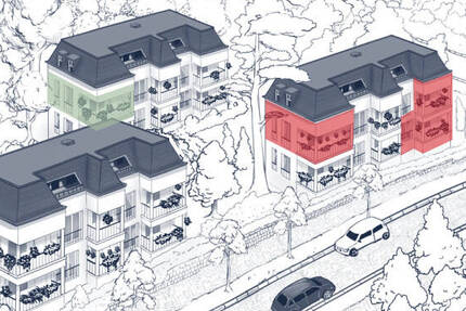 Top 2 Zimmer Wohnung Parkett Einbauküche Balkon im grünen Waidmannslust (B5) 2 zimmer