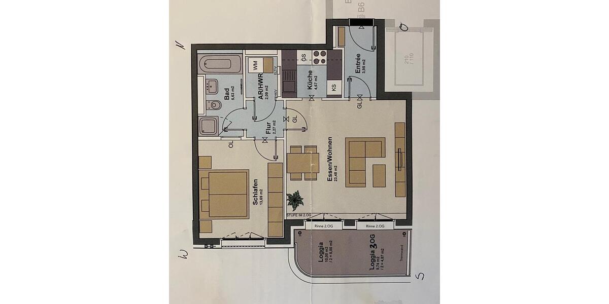 Etagenwohnung Berlin Mitte - 2 Zimmer, 65 m&sup2;, 1.780&euro; | Angebot:24719273