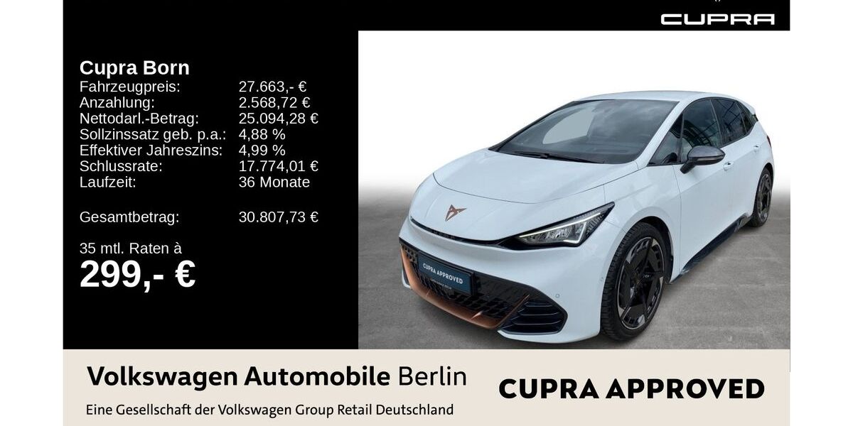 Cupra Born 34.585 km 27.223 &euro; Berlin 13089