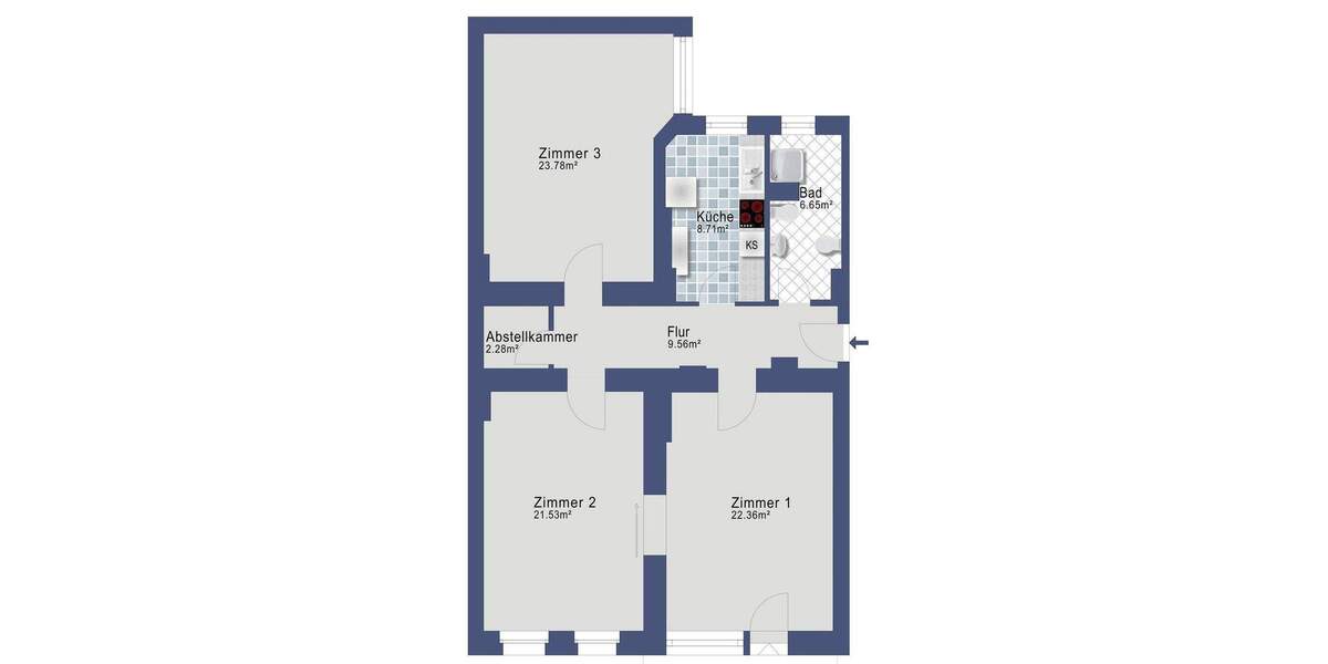 Gewerbeobjekt Berlin Charlottenburg - 3 Zimmer, 94 m&sup2;, 1.850&euro; | Angebot:25699075