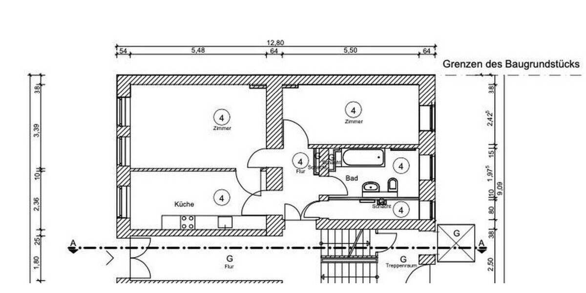 Etagenwohnung Berlin Kreuzberg - 2 Zimmer, 58 m&sup2;, 375.000&euro; | Angebot:26027724
