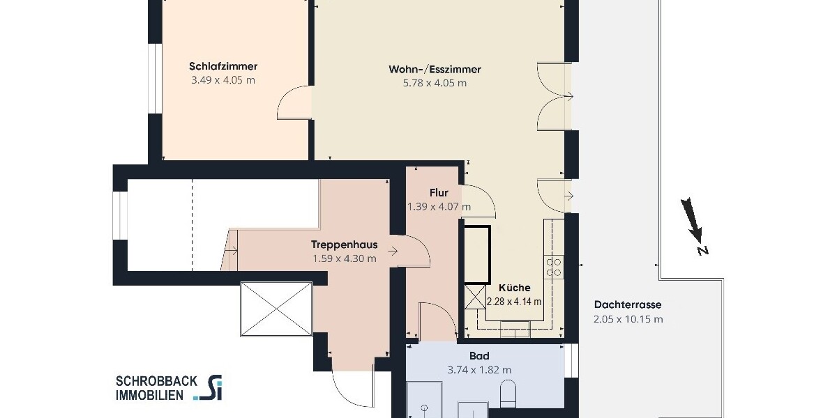 Modern wohnen über den Dächern von Schönefeld – 2-Zimmer-Eigentumswohnung mit großer Dachterrasse - Dachgeschoßwohnung Schönefeld | Angebot:25943309