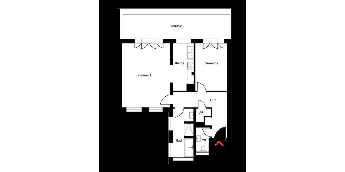 Etagenwohnung Berlin-Mitte Mitte - 2 Zimmer, 82 m&sup2;, 825.000&euro; | Angebot:26439671