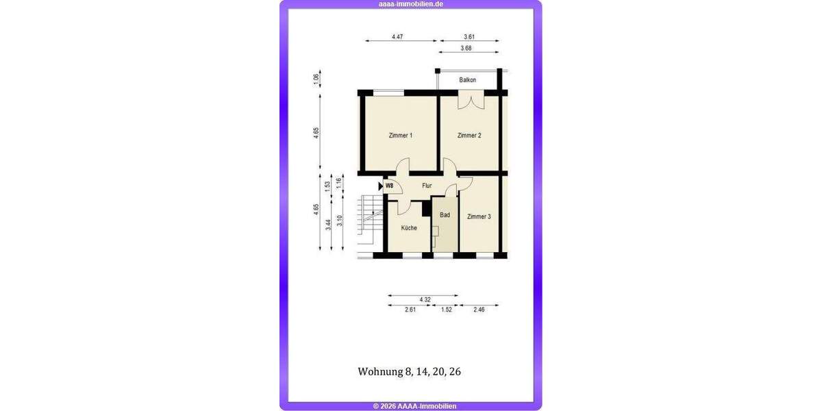 Etagenwohnung Berlin Friedrichshain - 2 Zimmer, 71 m&sup2;, 609.000&euro; | Angebot:24722945