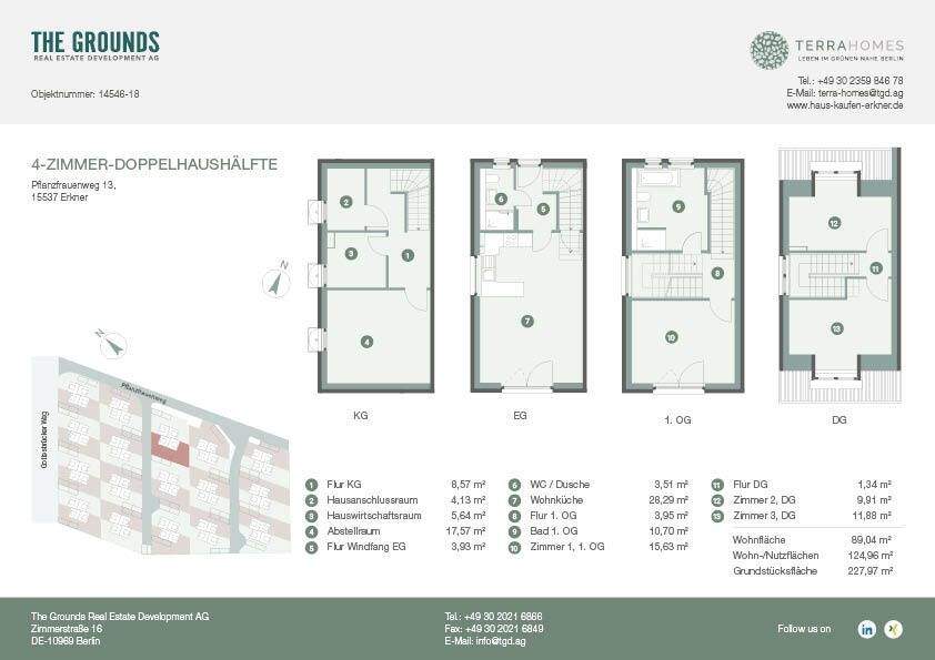 Doppelhaushälfte Erkner Hohenbinde - 4 Zimmer, 125 m&sup2;, 1.690&euro; | Angebot:24773317