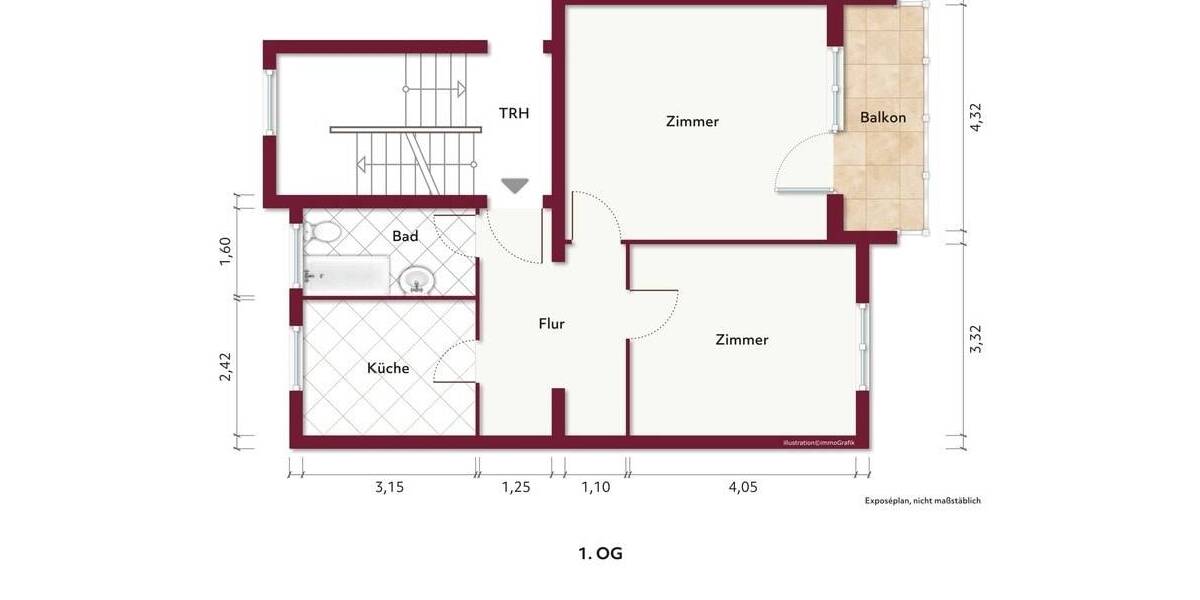 Etagenwohnung Berlin Frohnau - 2 Zimmer, 57 m&sup2;, 238.000&euro; | Angebot:26345989
