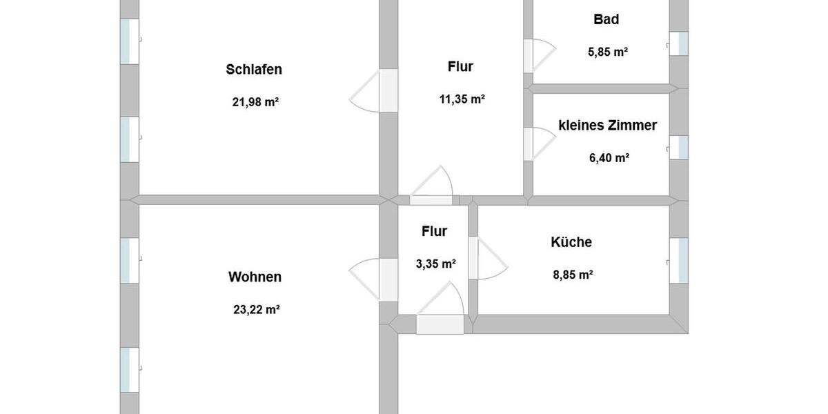Etagenwohnung Velten - 2.5 Zimmer, 81 m&sup2;, 1.025&euro; | Angebot:26003509