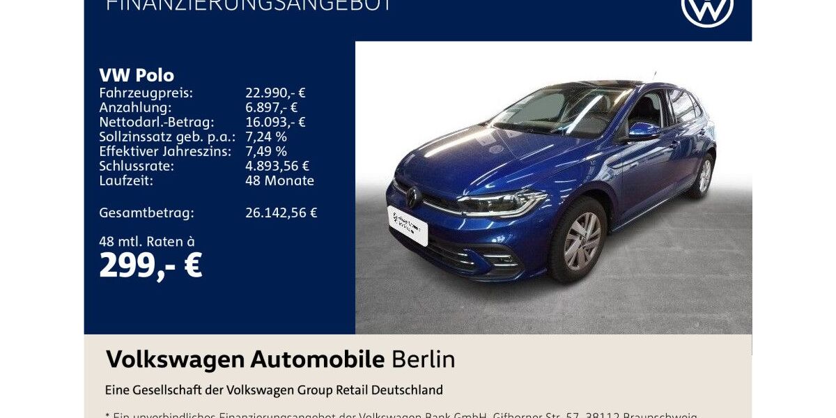VW Polo 17.492 km 22.990 &euro; Berlin 10587