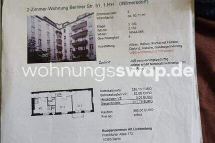 Wohnung Berlin Tegel - 4 Zimmer, 80 m&sup2;, 800&euro; | Angebot:25952955