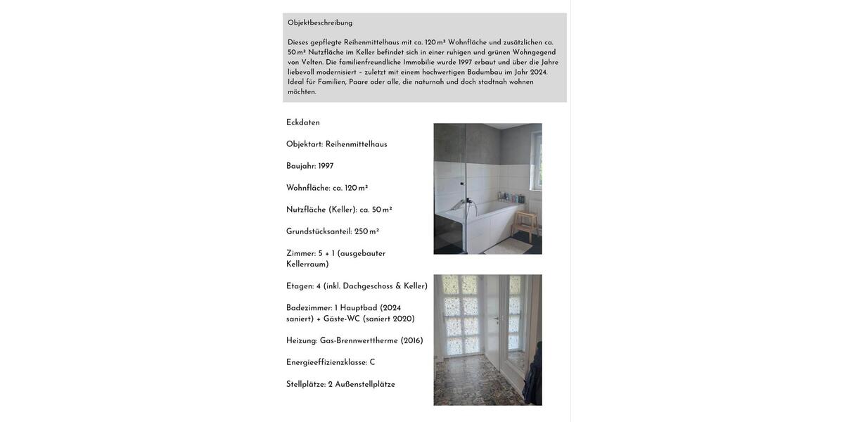 Reihenhaus Velten - 5 Zimmer, 170 m&sup2;, 449.000&euro; | Angebot:24744133