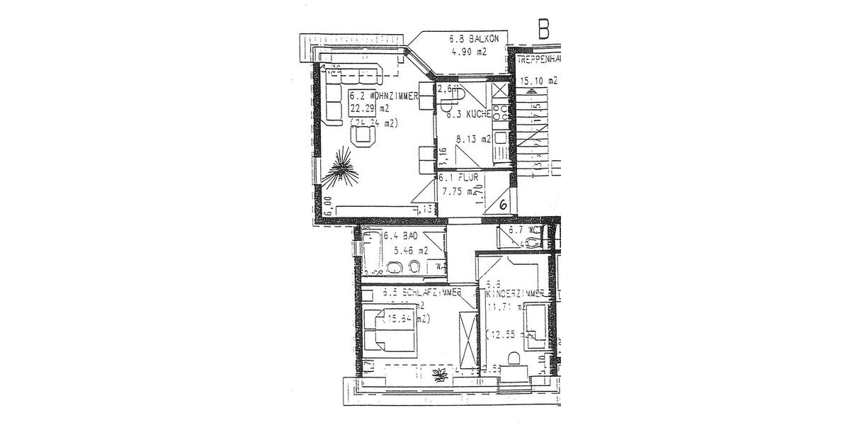Dachgeschoßwohnung Velten - 3 Zimmer, 73 m&sup2;, 850&euro; | Angebot:24475028