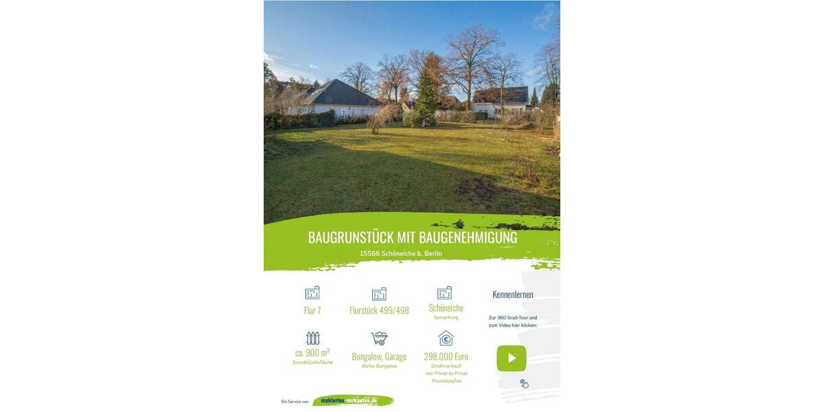 Grundstück Schöneiche - 298.000&euro; | Angebot:25836708