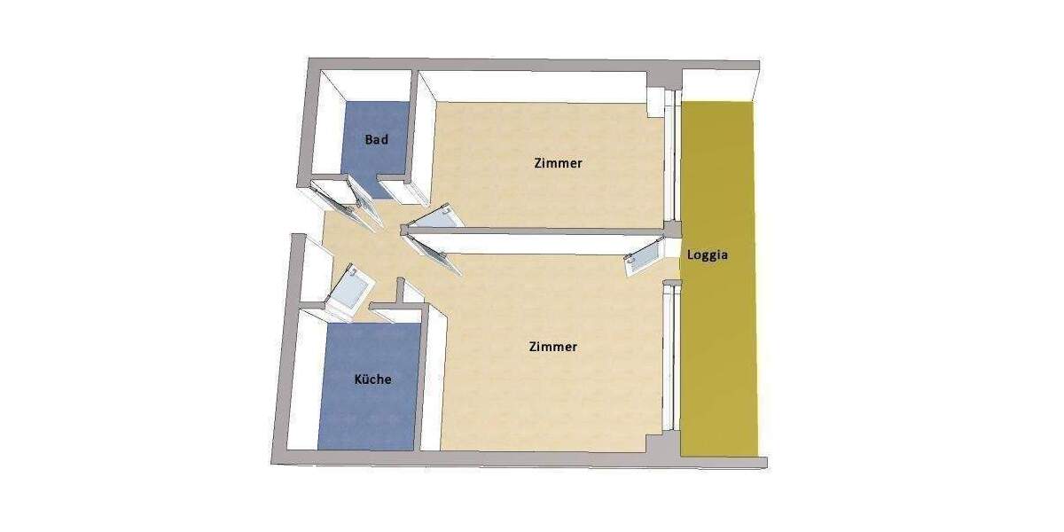 Etagenwohnung Berlin Mitte - 2 Zimmer, 47 m&sup2;, 339.000&euro; | Angebot:24856718