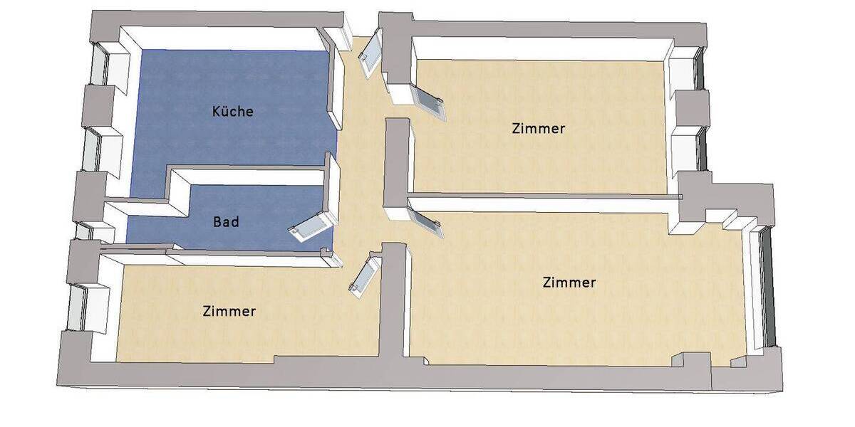 Etagenwohnung Berlin Reinickendorf - 3 Zimmer, 85 m&sup2;, 329.000&euro; | Angebot:26702684