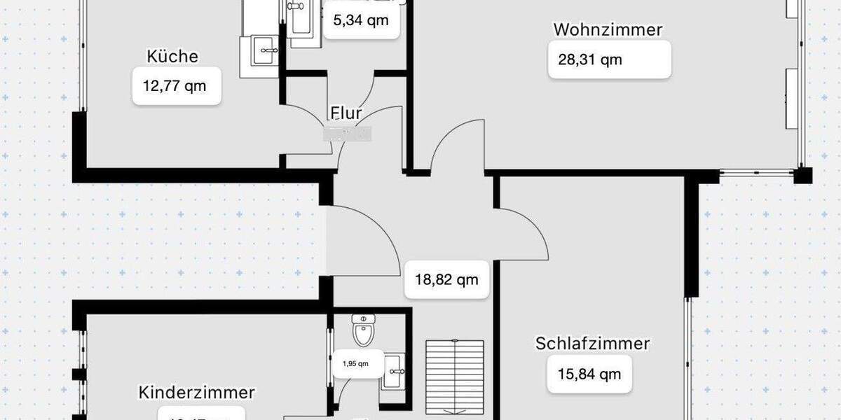 Etagenwohnung Berlin Bernau - 4 Zimmer, 96 m&sup2;, 1.400&euro; | Angebot:25905560