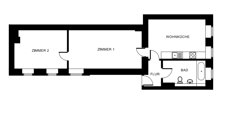 Etagenwohnung Berlin Kreuzberg - 3 Zimmer, 67 m&sup2;, 279.900&euro; | Angebot:25778613