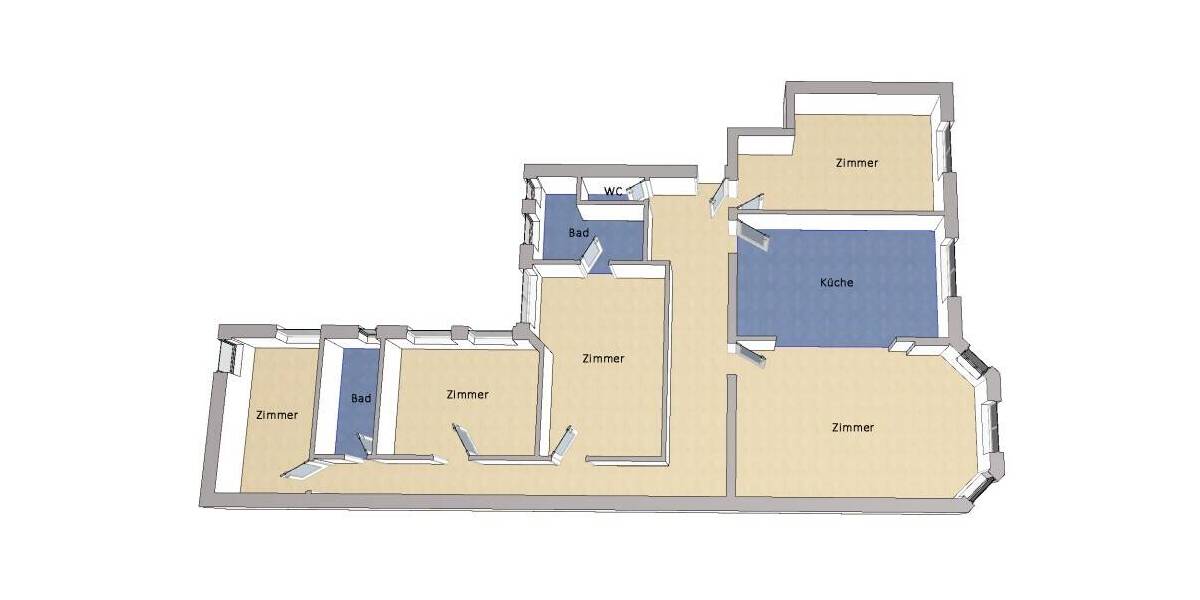 Etagenwohnung Berlin Schmargendorf - 4 Zimmer, 175 m&sup2;, 1.349.000&euro; | Angebot:26470673