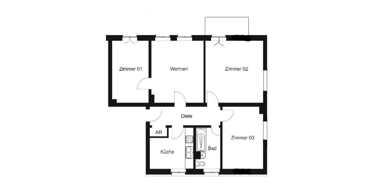 Etagenwohnung Berlin Marzahn-Hellersdorf - 4 Zimmer, 80 m&sup2;, 1.325&euro; | Angebot:27625017