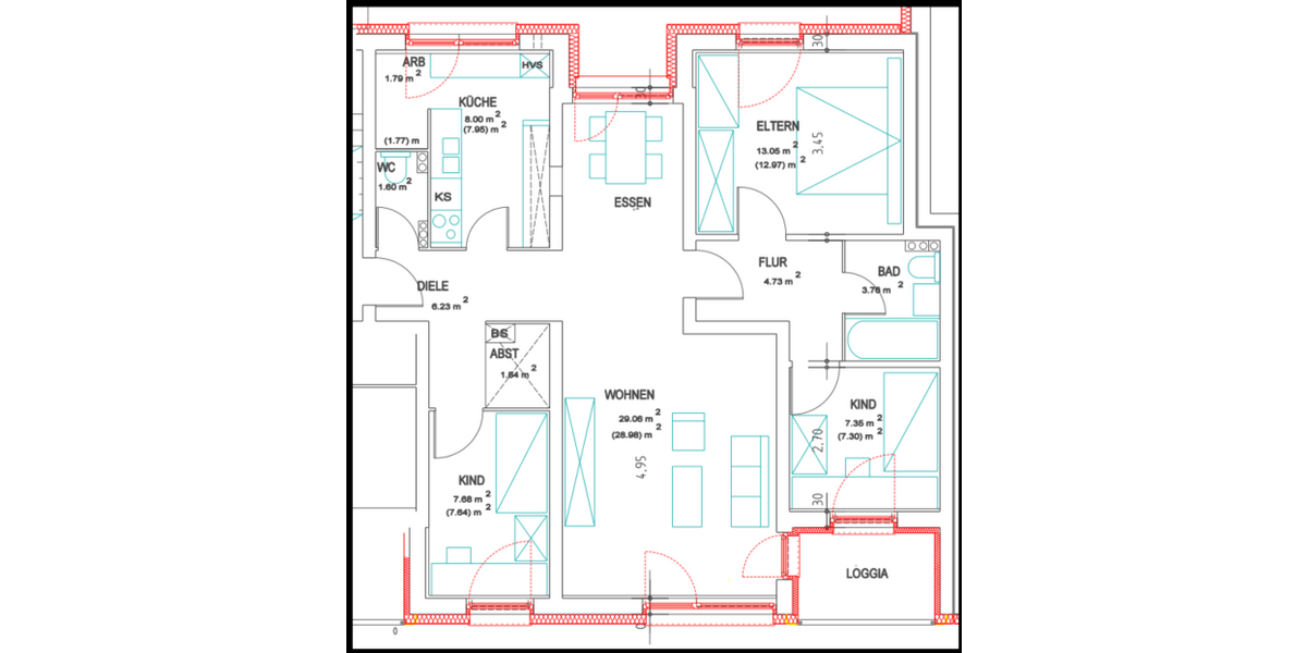 Etagenwohnung Berlin Staaken - 4 Zimmer, 87 m&sup2;, 1.093&euro; | Angebot:26828622