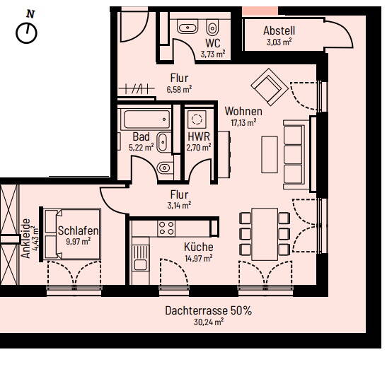 Etagenwohnung Berlin Köpenick - 2 Zimmer, 67 m&sup2;, 1.562&euro; | Angebot:26672229