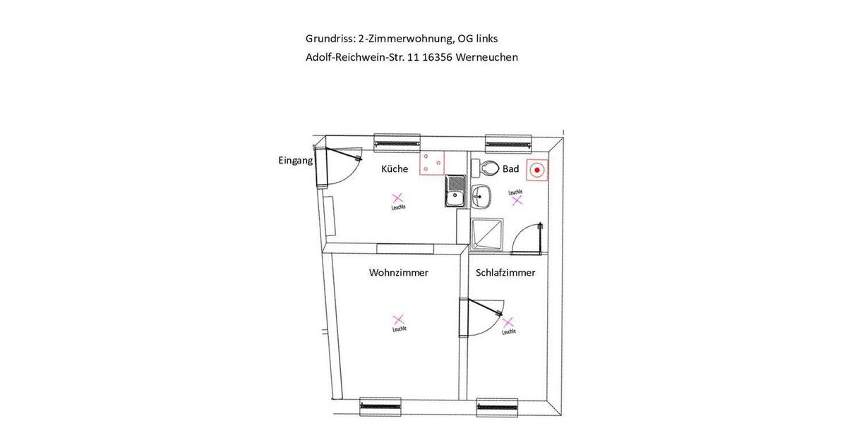 Etagenwohnung Ahrensfelde - 2 Zimmer, 35 m&sup2;, 380&euro; | Angebot:25855428