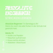 Stricken lernen - Absolute Beginner 27.06.2026 S-Bahn Savignyplatz