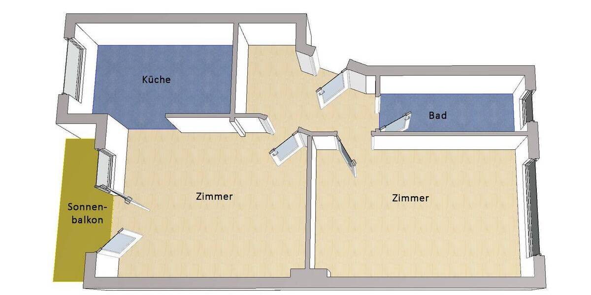 Etagenwohnung Berlin Wilmersdorf - 2 Zimmer, 60 m&sup2;, 410.000&euro; | Angebot:26256906