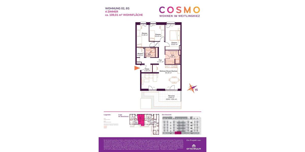 Erdgeschoßwohnung Berlin Lichtenberg - 4 Zimmer, 109 m&sup2;, 2.350&euro; | Angebot:23738096