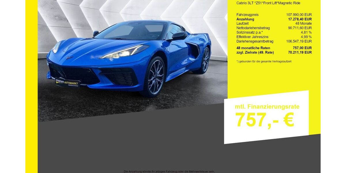 Corvette C8 11.794 km 107.990 &euro; Berlin-Französisch Buchholz 13127