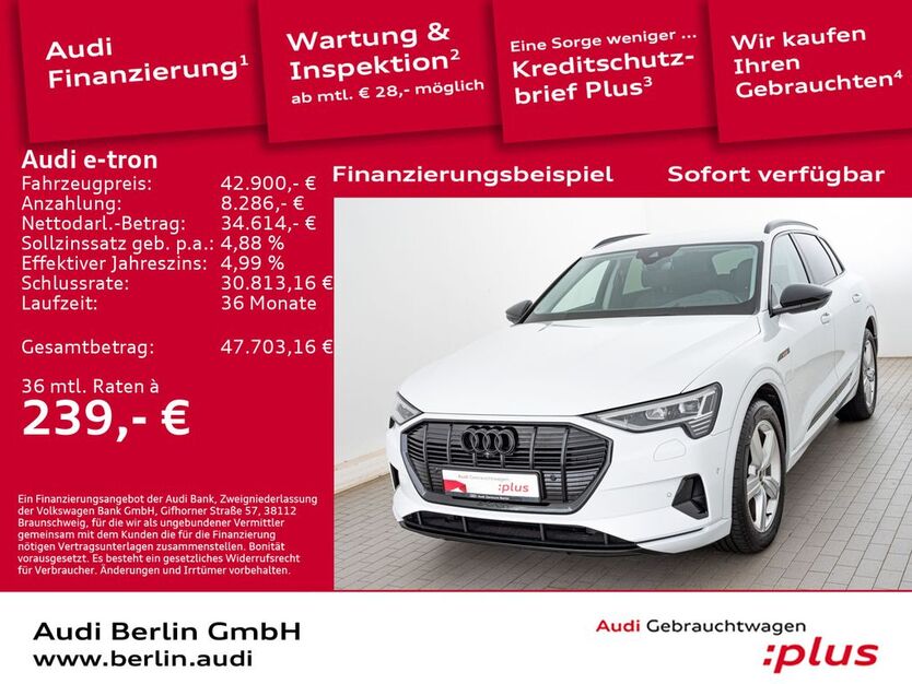 Audi e-tron 16.260 km 37.900 € Berlin 12489