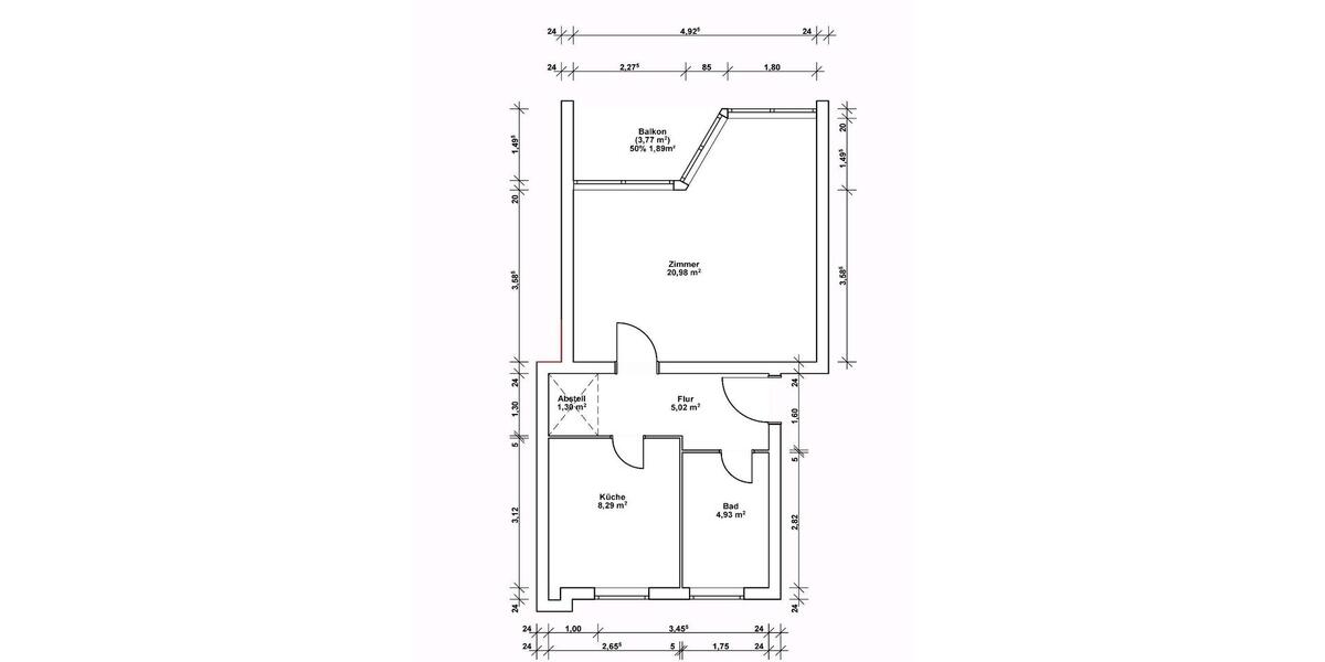 Hochparterre Berlin Reinickendorf - 1 Zimmer, 43 m&sup2;, 850&euro; | Angebot:26355334