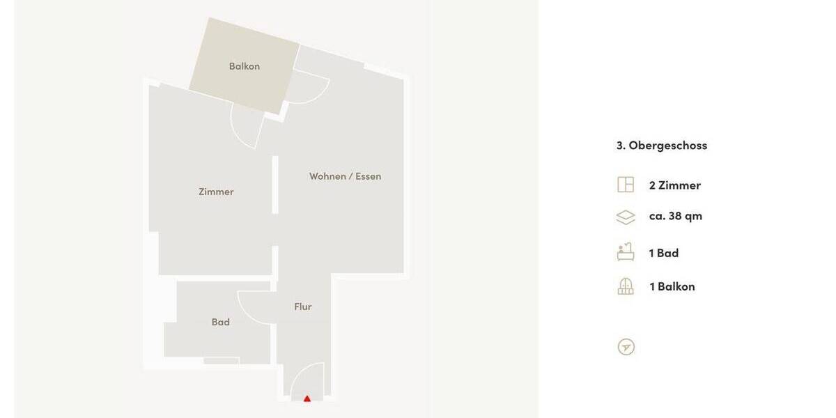 Etagenwohnung Berlin Friedrichshain Friedrichshain - 2 Zimmer, 37 m&sup2;, 325.000&euro; | Angebot:26246720