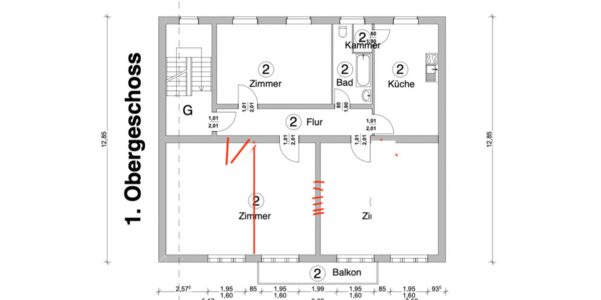 Etagenwohnung Berlin Reinickendorf - 4 Zimmer, 146 m&sup2;, 1.990&euro; | Angebot:24462151