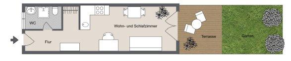Erdgeschoßwohnung Berlin Pankow - 1 Zimmer, 47 m&sup2;, 274.000&euro; | Angebot:27271637